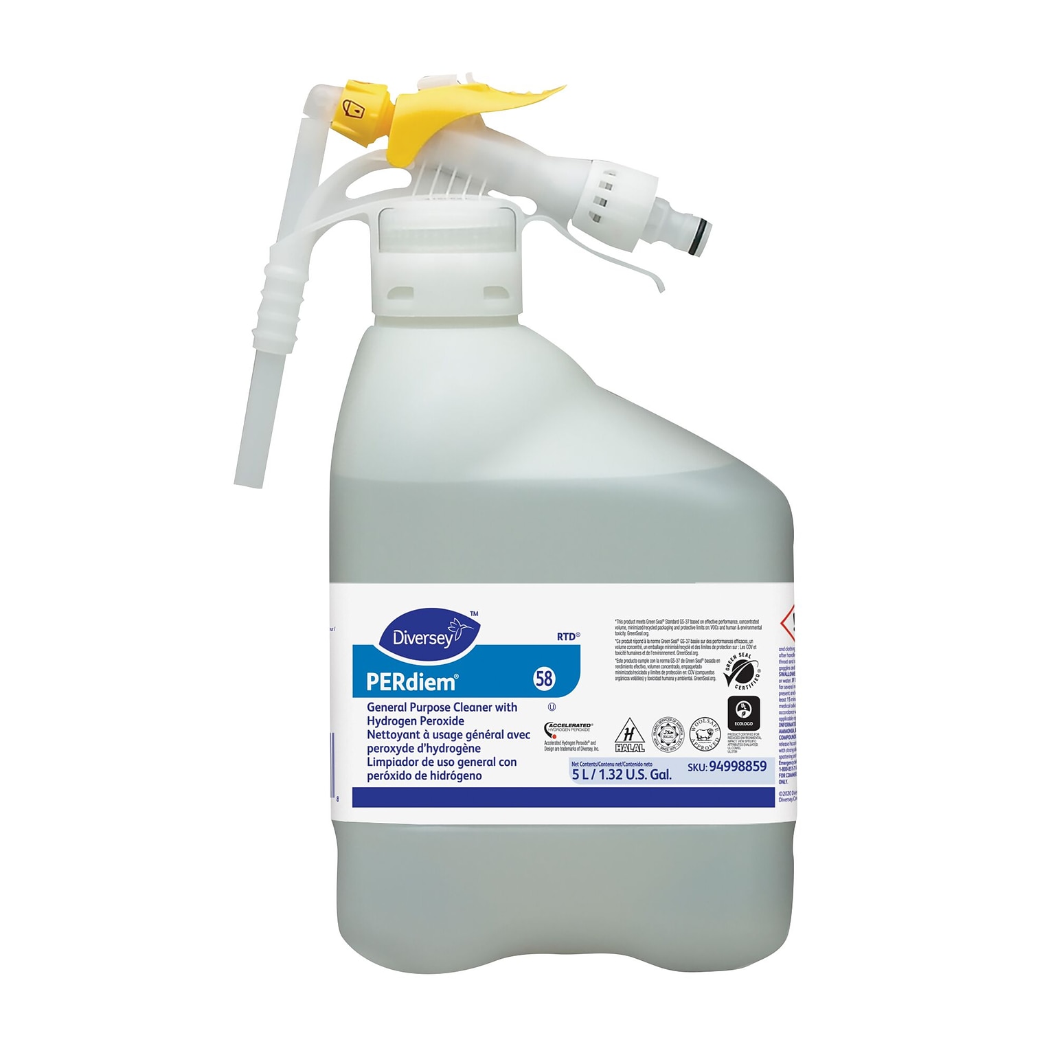 Perdiem 58 Multipurpose Cleaner for Diversey RTD, Clean Scent, 168.96oz. (94998859)