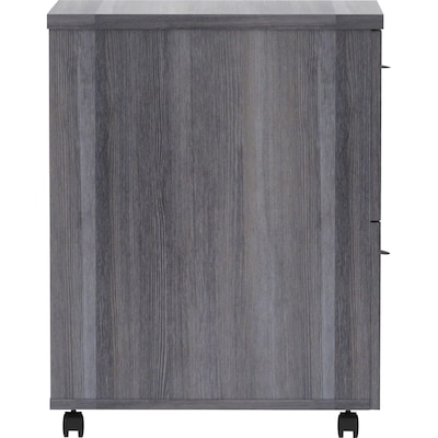 Lorell Essentials 2-Drawer Mobile Vertical File Cabinet, Letter/Legal Size, Lockable, 28.3"H x 16"W x 22"D, Weathered Charcoal