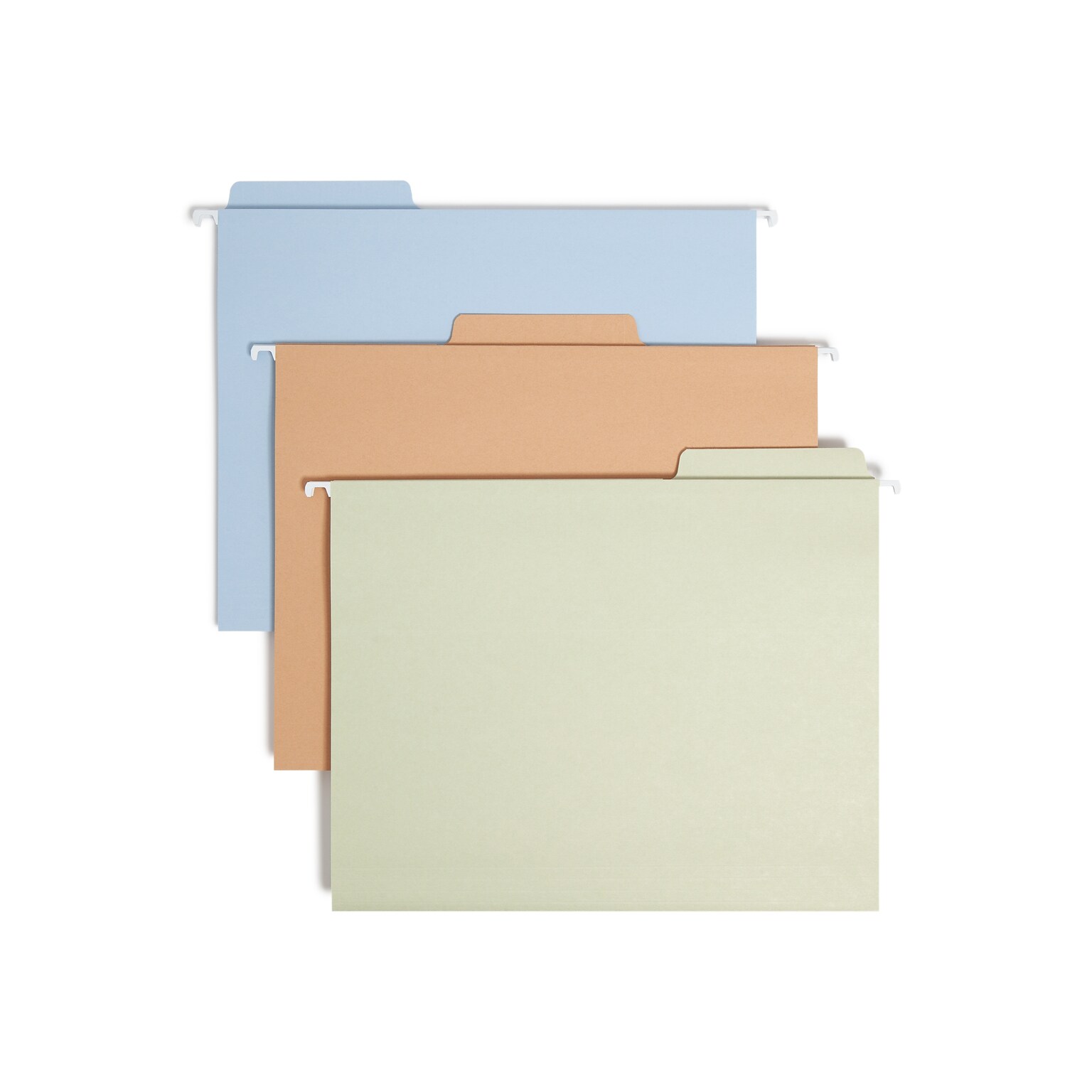 Smead FasTab 3-Tab Colored Hanging File Folders, Letter, Assorted, 18/Bx (64054)