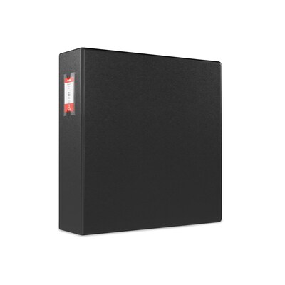 Staples® Standard 3 3 Ring Non View Binder with D-Rings, Black (26423-CC)