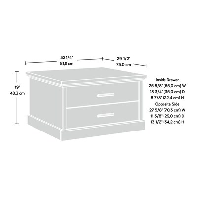 Sauder Aspen Post 32"W x 30"D Coffee Table, Prime Oak (433960)