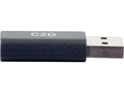 C2G Cables to Go SuperSpeed USB-C to USB-A Converter, Female to Male, Black (54427)