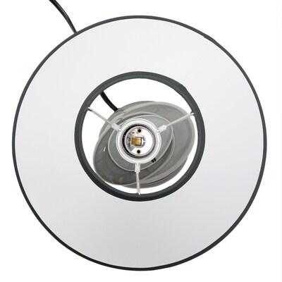 Simple Designs Shades of Gray Ceramic Stone 14.70" LED Table Lamp, Gray (LT3052-GRY)