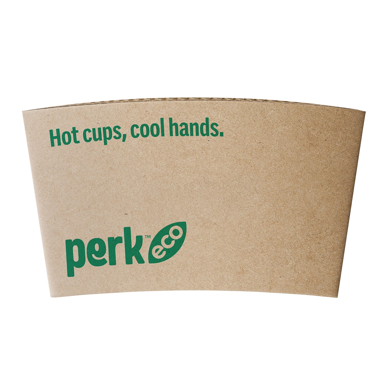 Perk™ Eco Paper Hot Cup Sleeve, Brown, 500/Pack (PK56227)