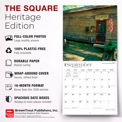 2027 BrownTrout Alabama Places 12" x 12" Monthly Wall Calendar (9798330710874)