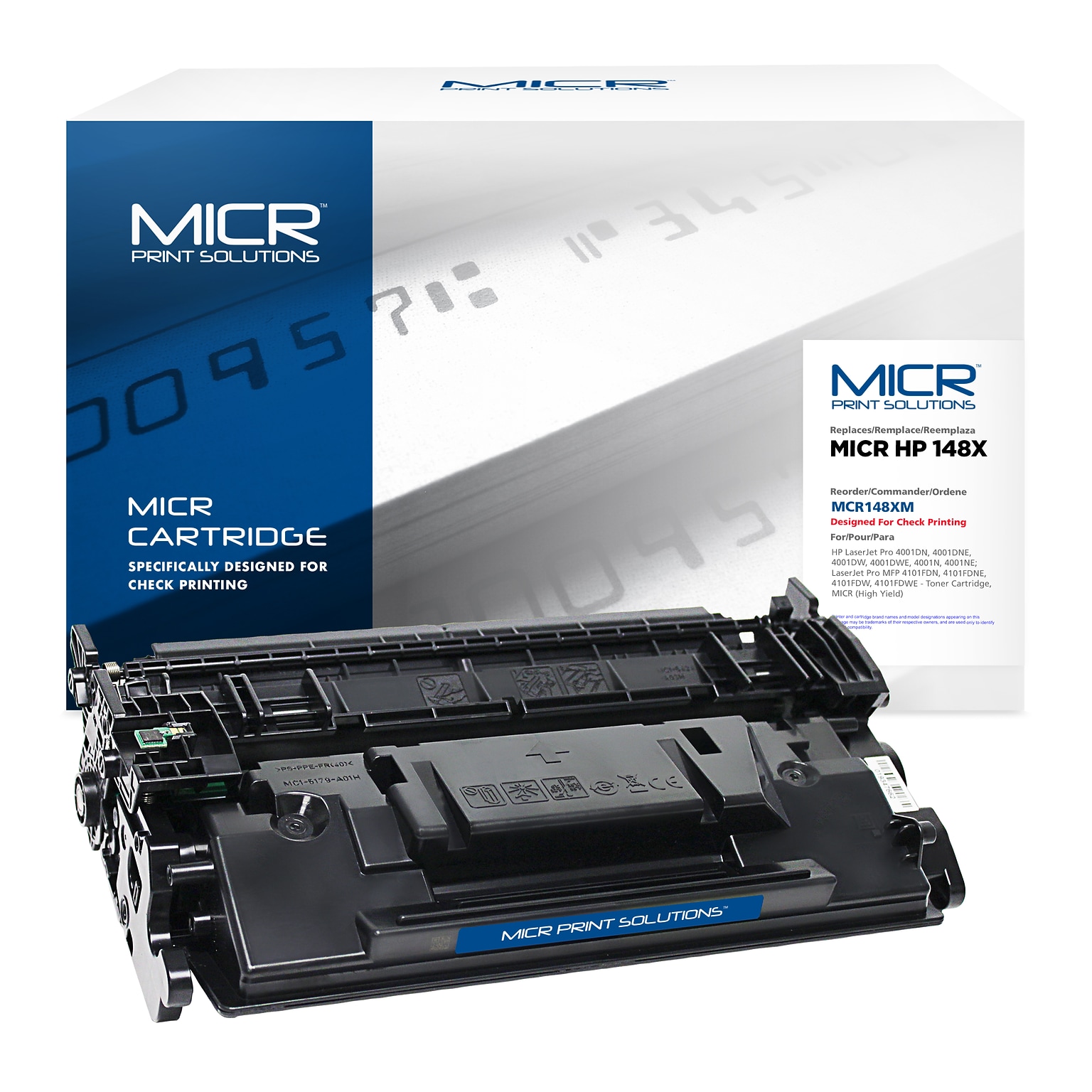 MICR Print Solutions Black High Yield MICR Toner Cartridge Replacement for HP W1480X