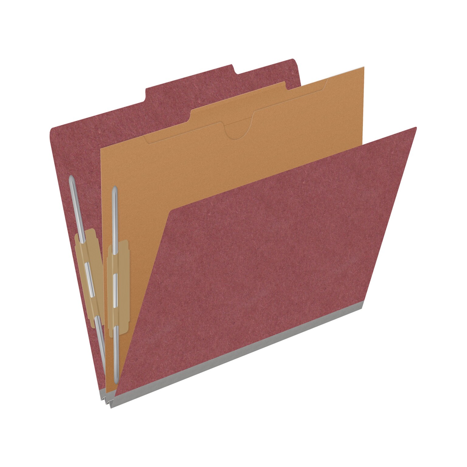 Medical Arts Press Pressboard Classification Folder, 1-Divider, 2 Expansion, Letter Size, Red, 10/Box (DV-T42-14-3ARD-PKT)