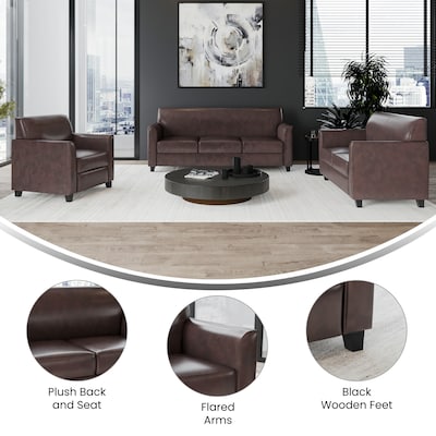 Flash Furniture HERCULES Diplomat LeatherSoft Reception Set (BT827SETBN)