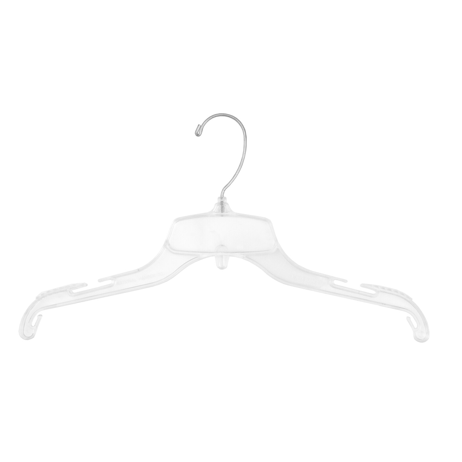 Nahanco 15 Break Resistant Top Hanger, Clear, 100/Carton (94400)