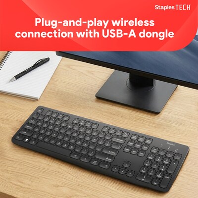 Staples TECH Slim Wireless Keyboard (ST63015)