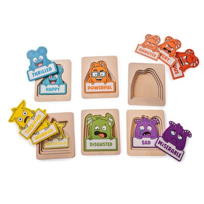 Open the Joy Layers of Emotions Puzzles, Multicolored, 24/Set (OTJLAYPUZPK)