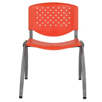 Flash Furniture HERCULES Series Plastic Stack Chair, Orange (RUTF01AOR)