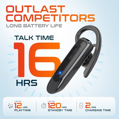 Delton 22X Wireless Noise Canceling Bluetooth Headset, Black (DBH22X)