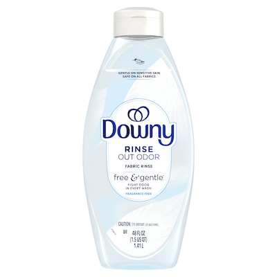 Downy Free & Gentle Rinse Laundry Odor Remover, Unscented, 48 oz. (10312)