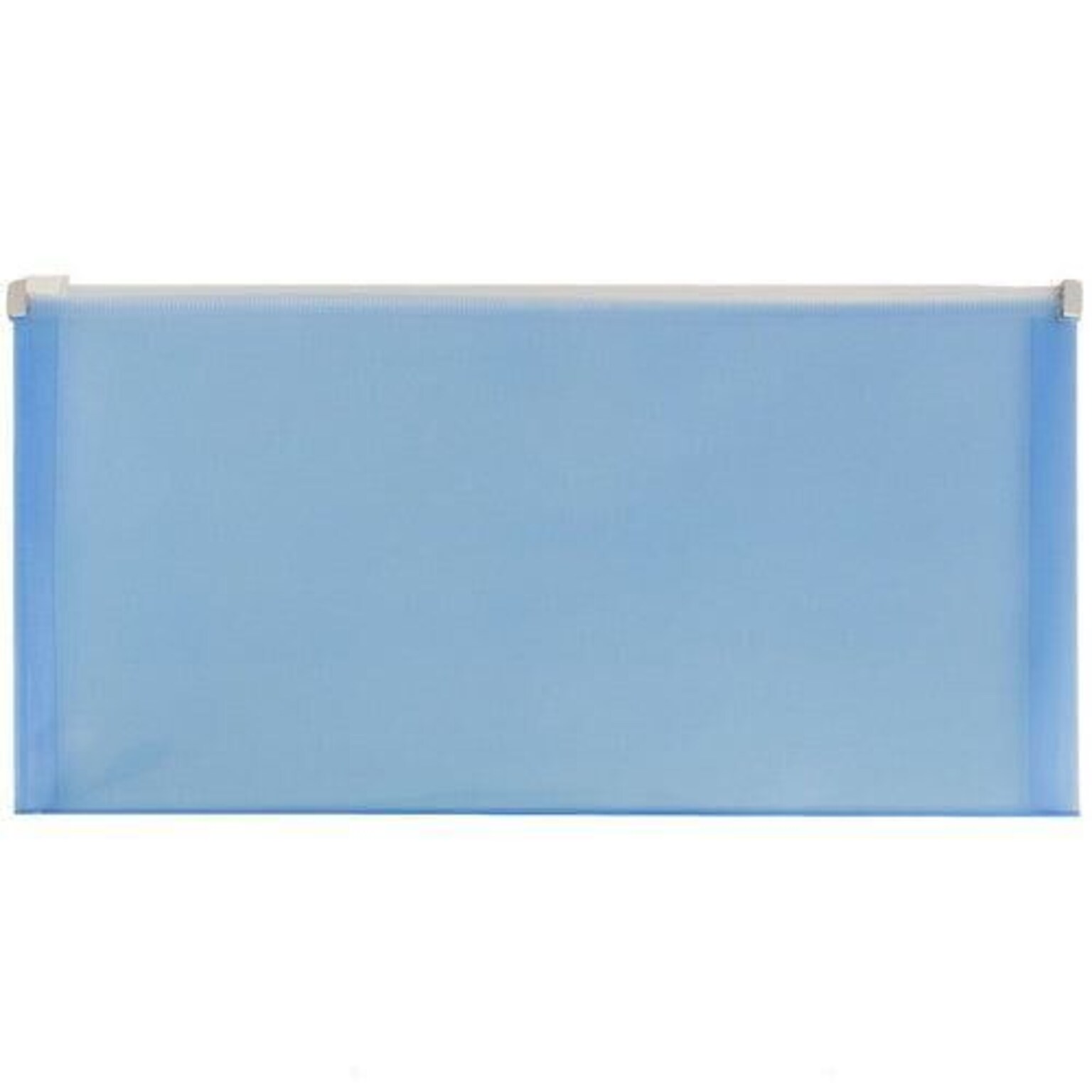 JAM Paper Premium Plastic Filing Envelope with Zipper Closure, Blue, 3/Pack (921Z1BUX3)