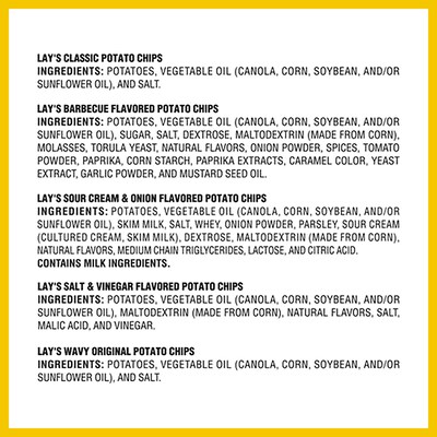 Frito Lay Potato Chip Variety Mix, 45 oz., 30/Pack (220-02672)