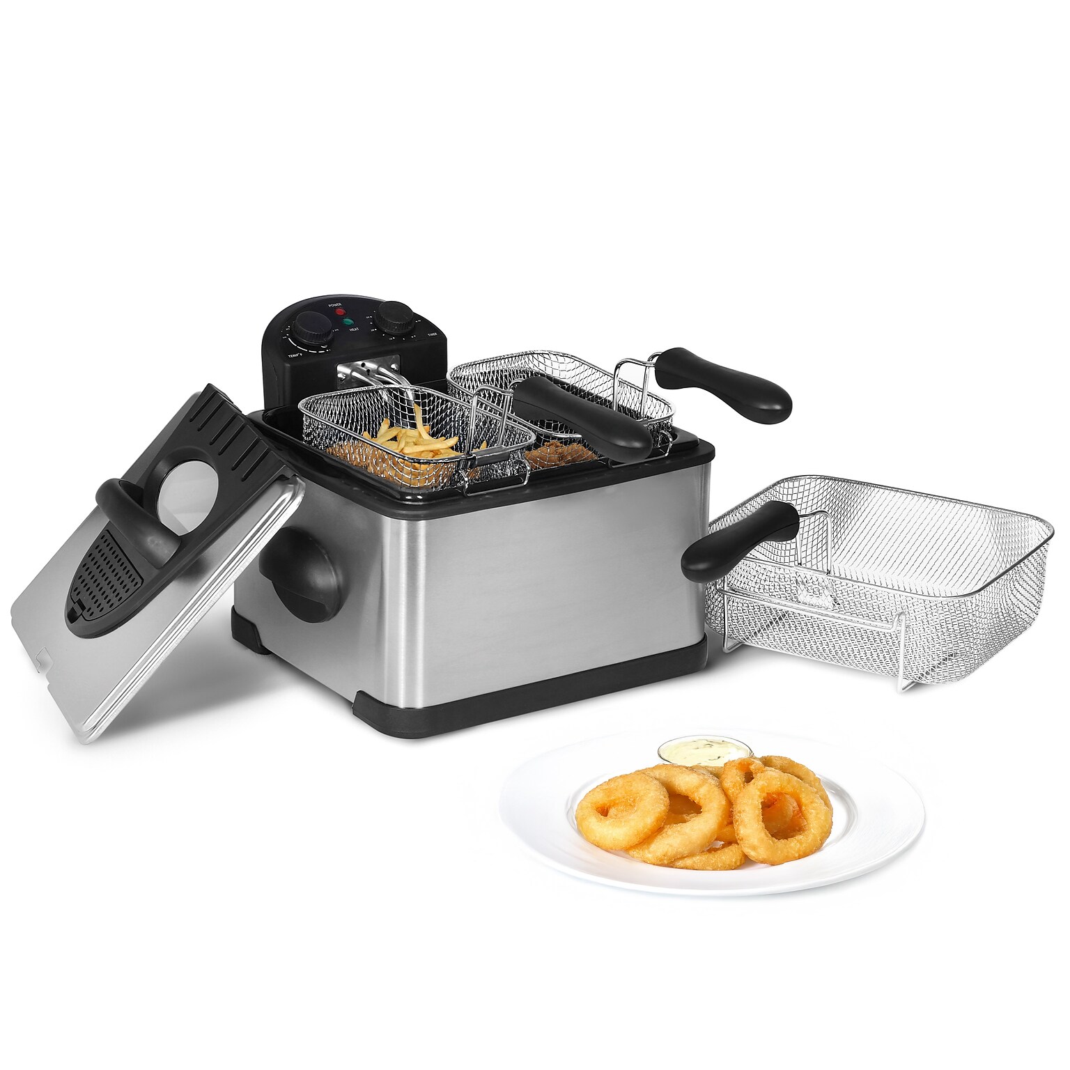 MegaChef 4 Liter Electric Deep Fryer, Silver (935121819M)