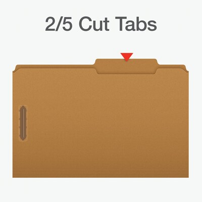 Pendaflex Heavy Duty File Folder, 1-Tab, Legal Size, Brown Kraft, 50/Box (1007044)