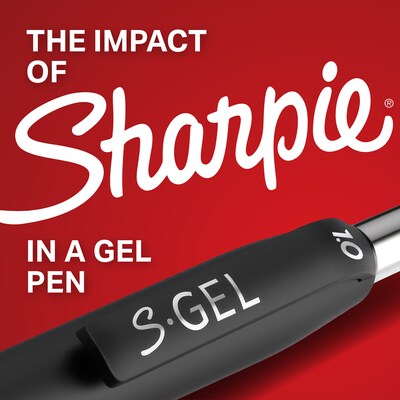 Sharpie S-Gel Retractable Gel Pen, Medium Point, Blue Ink, 36/Pack (2096176)