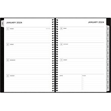 2024 Blue Sky Aligned 5.88 x 8.63 Weekly & Monthly Planner, Black (143587-24)