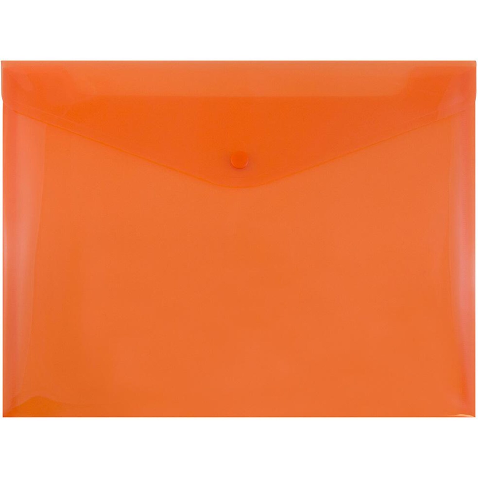 JAM Paper Premium Plastic Document File, Letter, Orange, 3/Pack (218S0ORX3)