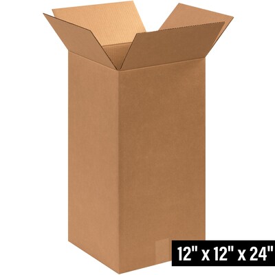 12 x 12 x 24 Shipping Boxes, 32 ECT, 25/Bundle (121224)