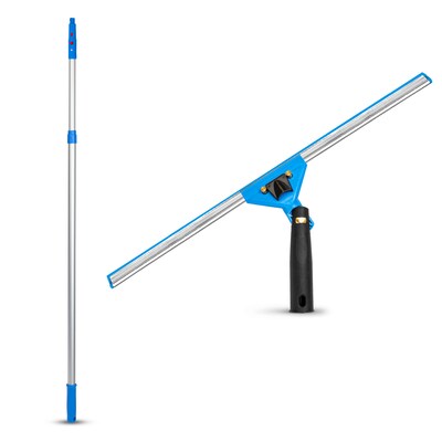 Gritt Commercial Window Washing Kit with 18 Swivel Window Squeegee and 6 Telescopic Pole (GRI130-6F-18)