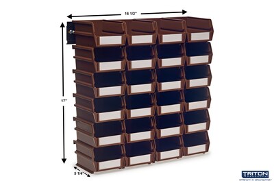 LocBin 3-210BRWS Wall Storage Small Bins, Brown