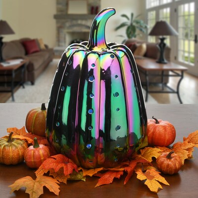 National Tree Company 14 LED Lit Iridescent Pumpkin Décor (PG11-FJ0B304)