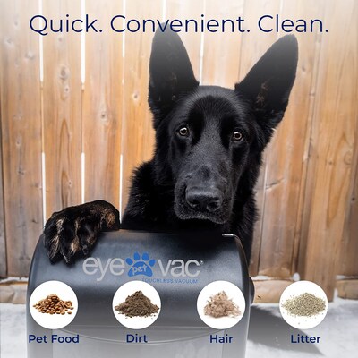 EyeVac Pet Touchless Canister Vacuum, Bagless, Black (EVPETPB)