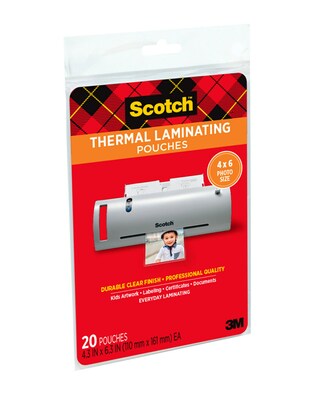 Scotch® Lamination Thermal Laminating Pouches, Photo, 5 Mil (TP590020)