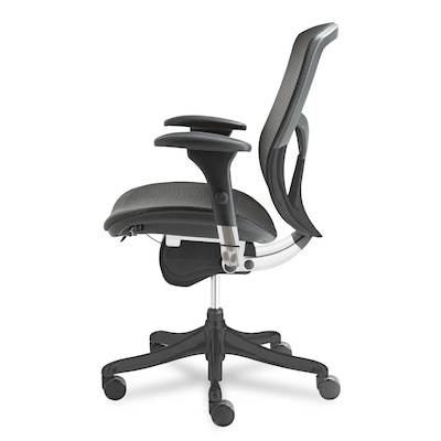 Alera® EQ Series Width Adjustable Arm Ergonomic Mesh Computer and Desk Chair, Black (ALEEQA42ME10B)