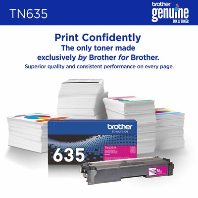Brother TN635 Standard Yield Magenta Toner Cartridge, Prints Up to 1,800 Pages(TN635M)