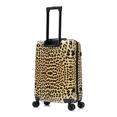 InUSA Prints 24" Hardside Suitcase, 4-Wheeled Spinner, TSA Checkpoint Friendly, Cheetah Animal Print (IUAPC00M-CHE)