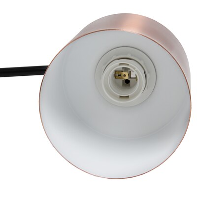 Lalia Home Studio Loft Mid Century Modern Metal 21.80" LED Table Lamp, Rose Gold (LHT-4001-RG)