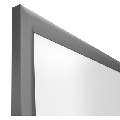 TRU RED™ Magnetic Porcelain Dry Erase Board, Gunmetal Frame, 3' x 2' (TR61184)
