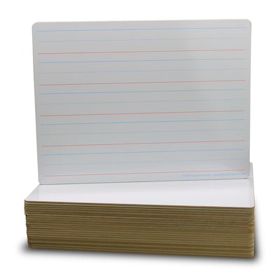 Flipside Ruled Double-Sided Dry-Erase Whiteboard, 9 x 12, 24/Pack (FLP12034)