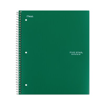 Five Star® 1-Subject Wirebound Notebook, 8.5 x 11, Medium/College Rule, 100 Sheets, Assorted Colors, 6/Pack (MEA38052)