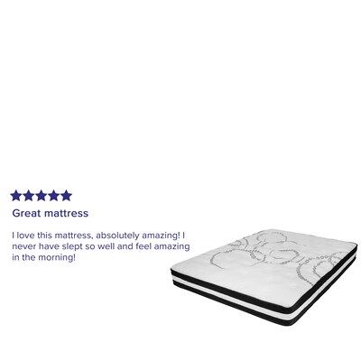 Flash Furniture Capri Comfortable Sleep 10" CertiPUR-US Certified Hybrid Pocket Spring Mattress, Queen (CLE230PRQ10)