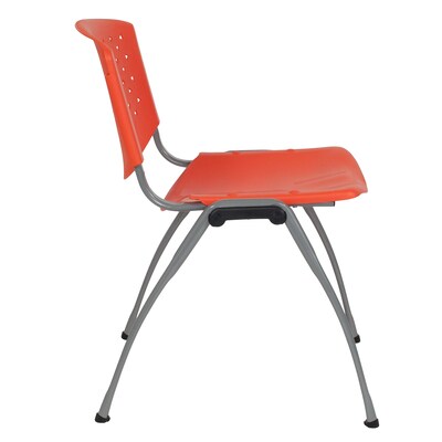 Flash Furniture HERCULES Series Plastic Stack Chair, Orange, 5 Pack (5RUTF01AOR)