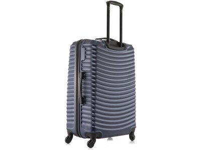 DUKAP Adly 3-Piece Hardside Spinner Luggage Set, TSA Checkpoint Friendly, Navy Blue (DKADLSML-BLU)