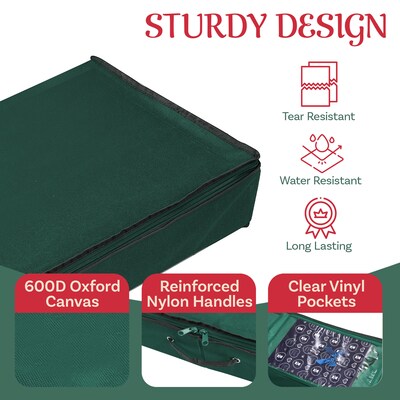 Elf Stor Wrapping Paper Storage with Lid, Oxford Canvas, Green (83-DT5528)