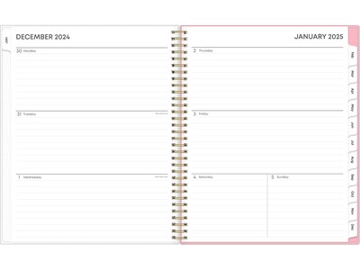 2025 Blue Sky Mimi Pink 8.5 x 11 Weekly & Monthly Planner, Plastic Cover, Pink/Dark Blue (137264-2