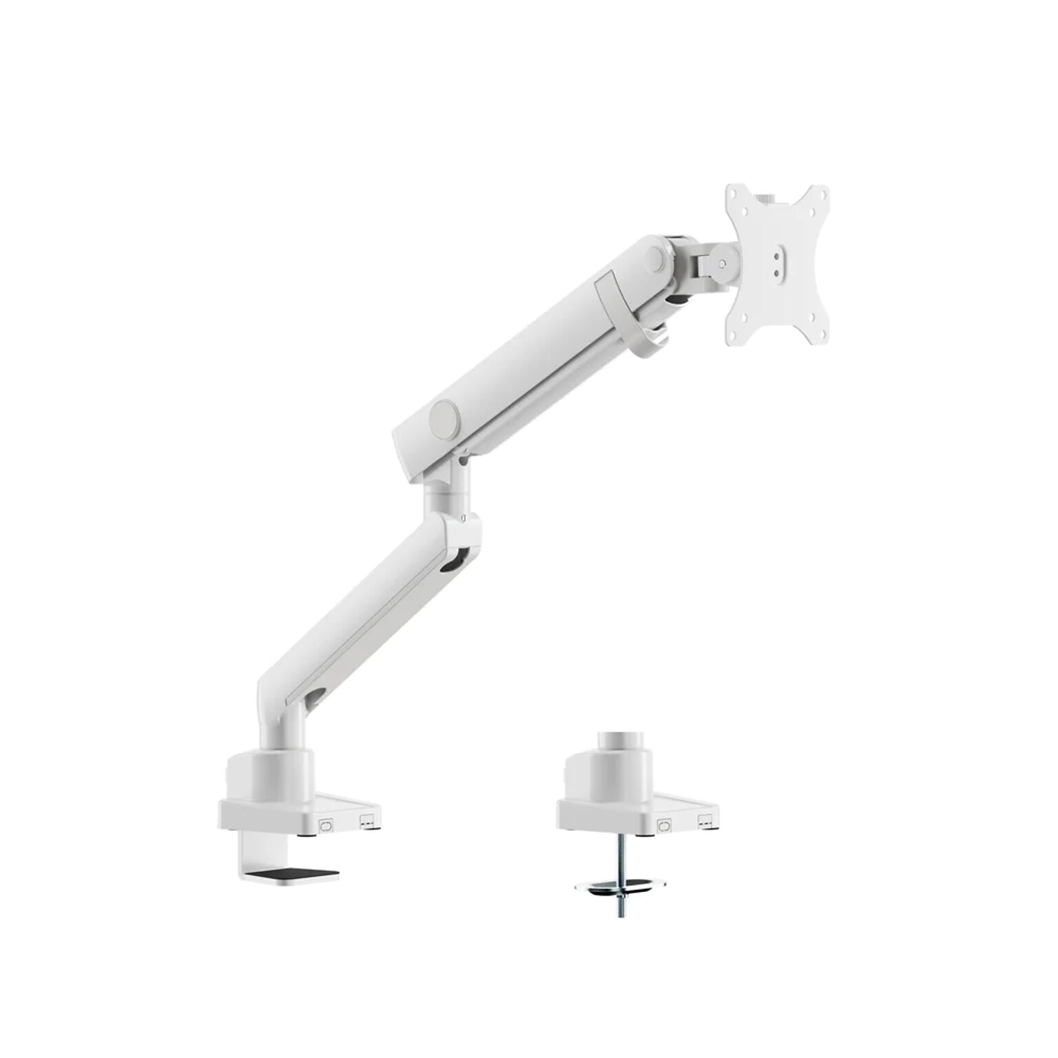 Amer Adjustable Articulating Spring Monitor Arm, Up to 40 Monitor, White (HYDRA1B-W)