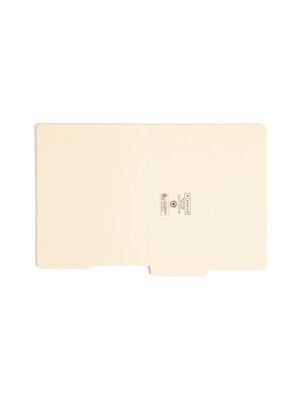 Smead Shelf-Master Reinforced End-Tab 2-Tab File Folders, Bottom Position, Letter Size, Manila, 100/Box (24128)