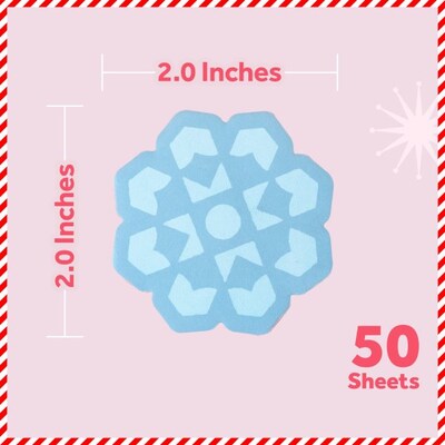 Post-it Snowflake Sticky Note, 2 x 2, Jingle Notes Collection, 50 Sheet/Pad (HOL25-JN-SF)