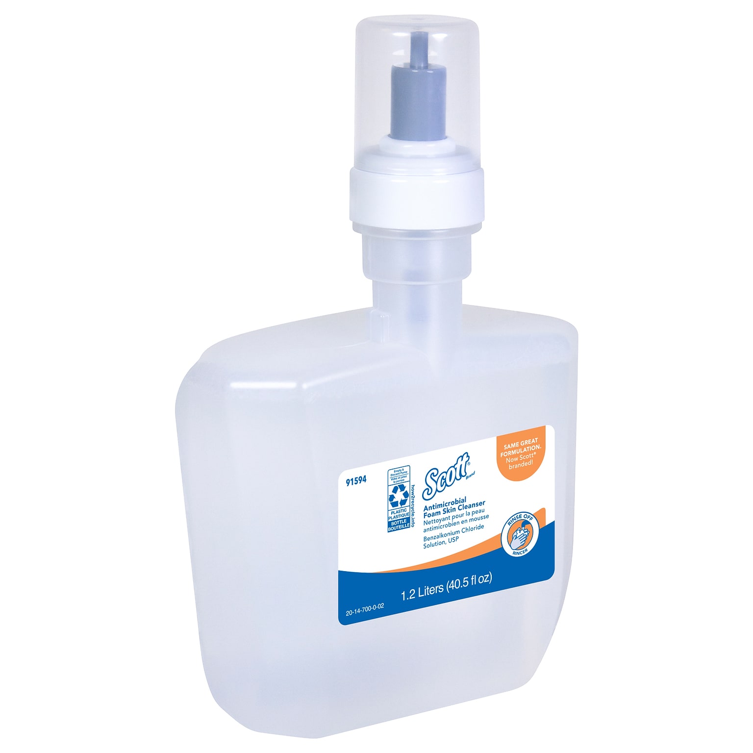 Scott Foam Skin Cleanser Refills, 40.5 Oz., 2/Carton (91594)