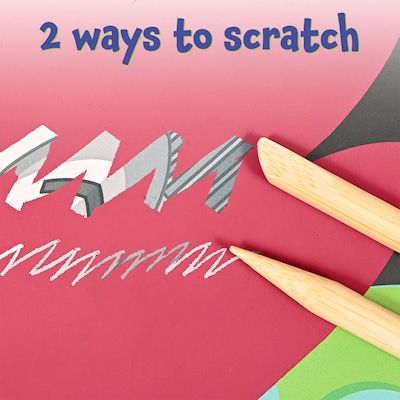 Ready 2 Learn Magic Scratch Paper, Space, 8.25" x 8.25", Multicolored, 10 Boards/Set (CE-10154)