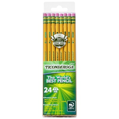 Dixon The Worlds Best Pencil Wooden Pencil, 2.2mm, #2 Soft Lead, 2 Dozen (13924)