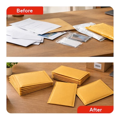 Quill Brand® 10.25" x 13.5" Self-Sealing Bubble Mailer, #4, 25/Carton (ST56648B)